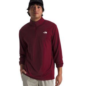 North Face Mens XL Red Quarter Zip NormCore Cozy Casual Preppy Layering Outdoor